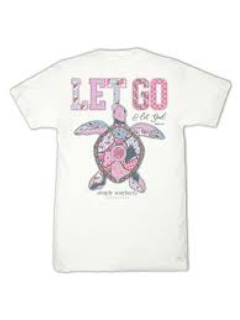 NWT Simply Southern Youth Small “Let Go” Turtle Graphic Tee